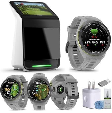 Garmin Approach R50 Premium Golf Launch Monitor (Gray) Bundle