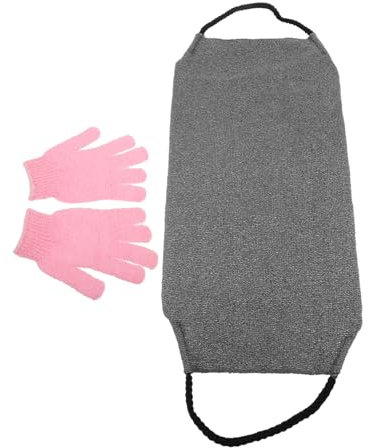TOGEVAL 1satz Exfolierende Duschhandschuhe Set Teiliges Peeling-set Mit Weichen Handschuhen Und Grauem Rückenschrubber Hautschonend Und Langlebig Für Effektive Körperpflege Und Sanftes
