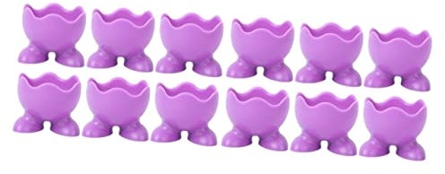 WEKADRIN 12pièces Coquetiers Silicone Pour Œufs Durs Support De Cuisson Compatible - Et Four Couleurs Aléatoires Ustensile De Cuisine Pratique