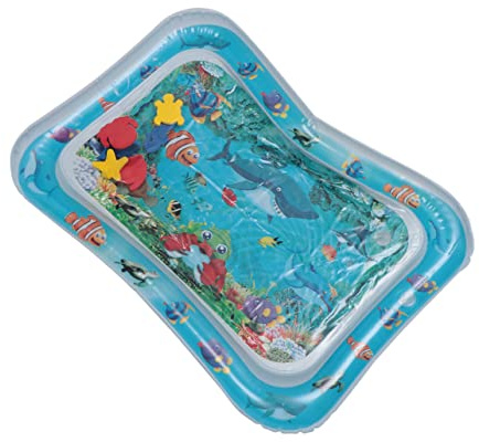 HAMPPLIES Alfombra de Juego de Agua para Bebés Inflable Tapete de Agua para Ñiño Alfombrilla Hinchable para Estimulación Sensorial Patrón de Payaso Exterior E Interior