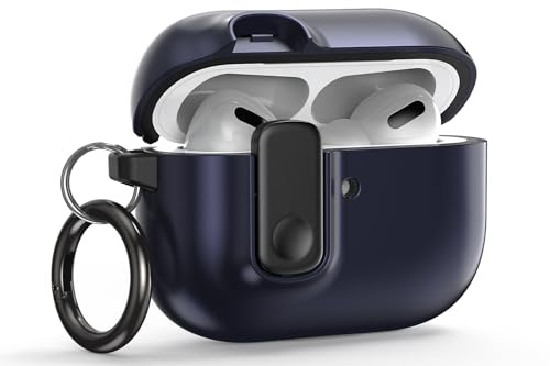 VRS Design Modern Lock for Apple AirPods Pro 3rd Generation Case (2025) – Sleek Protective Style with Locking Security Compatible with Airpods Pro 3 (Navy)