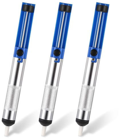 Xindojuz - 3 bombas desoldadoras con ventosa de soldadura, herramienta auxiliar de soldador eléctrico, bomba de succión manual de mecha de desoldadura, bombas de vacío herramienta de extracción de
