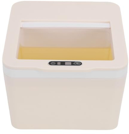Fockety Poubelle de Comptoir, Poubelle Automatique de 4 L avec Couvercle, sans, de Salle de Bain, pour Bureau, Table de Chevet, café, Bar, Chambre à Coucher