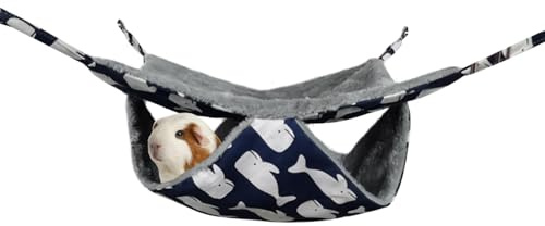 Hängmatta för små djur | Mjukt varmt tvättbart bo med krokar – smådjursäng illerhängmatta – för ekorre kanin papegoja gerbil socker glidare vinter lägenhet