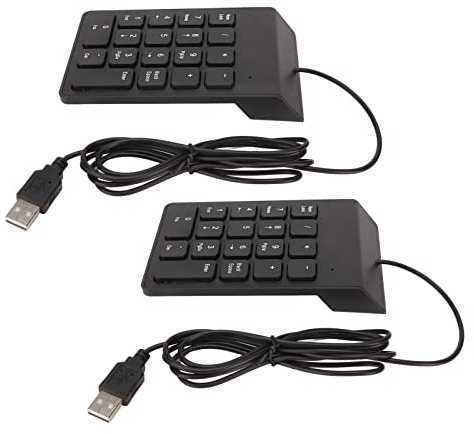 KIMISS Número de Cable Pad Ergonómico Diseño Teclado Numérico con Cable 18 Teclas Numéricas Teclado Numérico PC Escapulto de Escritorio - Dispositivos de Entrada Seguridad Financiera y Contabilidad