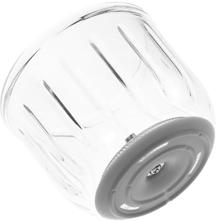 WRITWAA Glass Bowl Replacement with Rubber Pad and Axle 0.3l Baby Food Blender and Freezer-Safe Accessory Heat-Resistant Glass Mixing Bowl Food Contact Safe for Kitchen Use