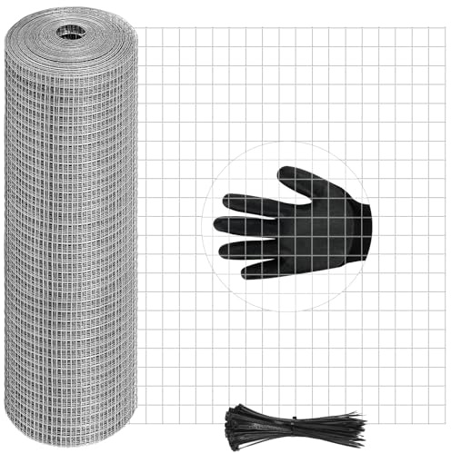 NZQXJXZ 16in x 50ft Hardware Cloth Hot-Dip Galvanized Welded Wire Mesh Roll - Heavy Duty 3/4inch 23 Gauge Chicken Wire Fencing for Garden, Chicken Coop, Rabbit Cage, Rodent & Predator Protection