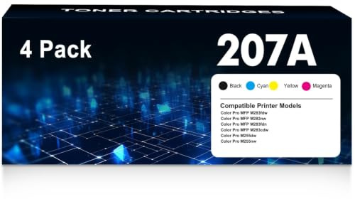 207A 207X M283fdw M255DW Toner Cartridge Multipack W2210A With Chip 4-Pack