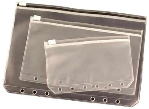 DVMSIEF A6 A7-manual med lösa blad, multifunktionell, färgmatchande, kvadratiska kortbok, kontorsmaterial (Square zip bag, A6)