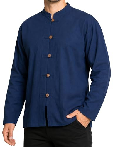 PANASIAM ShirtBEN-5Button, blue M