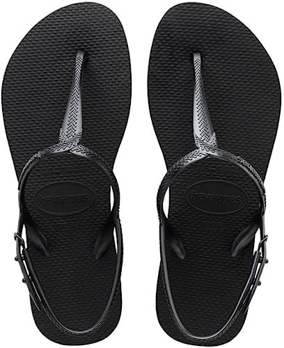 Havaianas - Twist, Sandali Comodi, Eleganti E Versatili, Fibbia Regolabile Sui Lati, Cinturini A T Con Finitura Metallica, Suola Antiscivolo, Donna