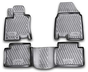 Element 3D Gummimatten Set passend für Nissan Qashqai+2, 2008-2013 | 100% passgenaue Auto Fußmatten, robuste Universal Fußmatte Auto, Gummimatten Auto, Auto Fussmatten Gummi