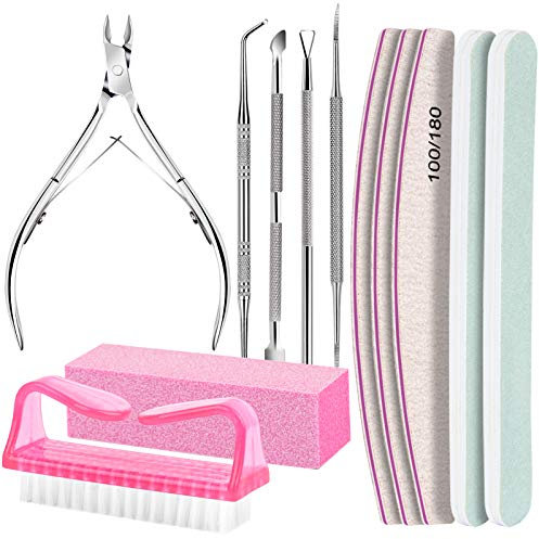 FANDAMEI Maniküre Set, Buffer Für Nägel, Nagelfeile 100/180, Nagelfeilen Für Gelnägel, Nagelhautschieber, Buffer Für Gelnägel, Feilen Für Gelnägel, Nagelzange, Nagelfeilen Set, Maniküre & Pediküre Set