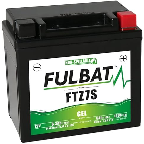 FULBAT Motorradbatterie FTZ7S / YTZ7S, 12 V, 6,3 Ah, 130 A