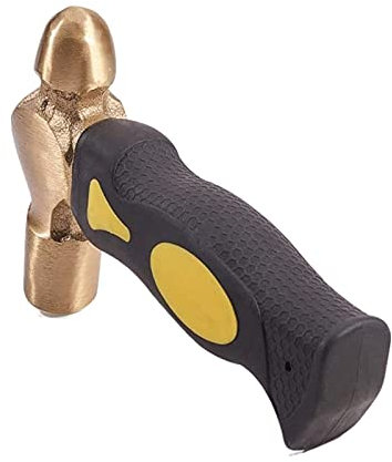 IANROL 1LB de latón metálico Estampado Martillo Doble Cara mazo Cabezas latón Martillo con Hierro Anvil Ajuste for Artesano Artes de joyería de Artes