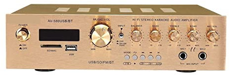 KOZWAY Amplificatore Stereo per Auto Amplificatore Stereo HiFi Bluetooth5.0 FM 5 canali LED Digitale Home Cinema Amplificatori Home Theater Amplificatori Domestici