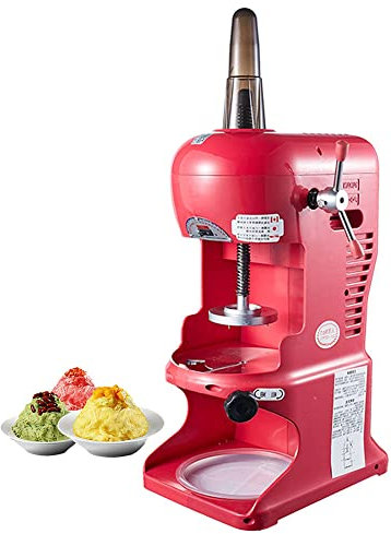 Rasoio per Ghiaccio Commerciale 350W 198LBS/H Creatore di Coni di Neve Elettrico con consistenza del Ghiaccio Regolabile Tritaghiaccio Macchina per frullati Macchina per grani