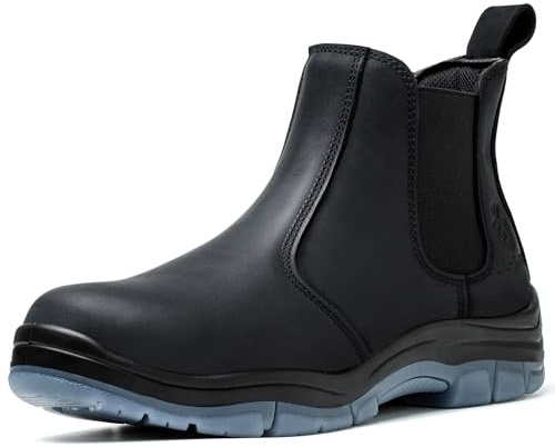 SL-Saint Composite/Steel Toe Chelsea bottes de travail pour hommes Industrie&Construction (Embout en Acier Noir, Adulte, Homme, 41, Numérique, Système Taille Chaussures EU, Large)