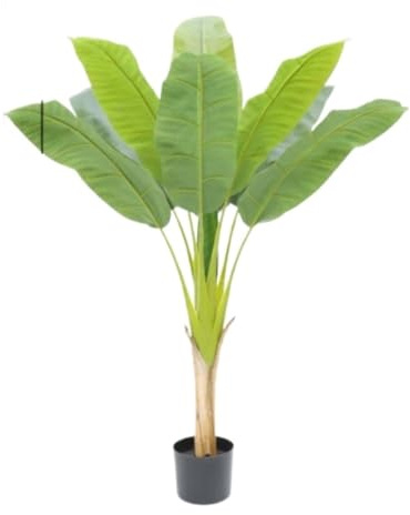 REIFOR Piante Finte Pianta Artificiale Albero Finto di Banano Artificiale con Foglie Realistiche Pianta Artificiale per La Decorazione Domestica Piante Finte da Interno (Color : A, Size : 120cm)
