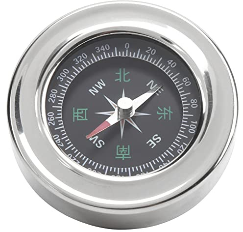 Taschenkompass, 60mm Edelstahl Mini Kompass Tragbarer Orientierungslauf Kompass für Wanderungen Camping Outdoor Aktivitäten Zubehör