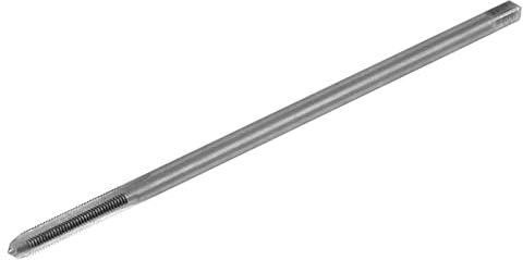 QUARKZMAN Taraud Métrique à droite, M4 x 0.5 H2 100mm Taraud et Filière en HSS6542 à 3 Cannelures Droites Tarauds à Fileter Extra Longue pour le Taraudage et le Filetage d'Outils