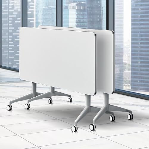 Schreibtisch Klappbar - Konferenztisch - Büro-Klapptisch Mit Klappdeckel, Mobiler Trainingstisch, Tragbarer Klapptisch Mit Bescheidenheit Und Feststellbaren Rollen ( Color : 2pcs , Size : 140*60*75cm