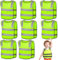 8 PCS Giubbotto di Sicurezza per Bambini, Gilet di Sicurezza per Bambini Unisex, Alta visibilità Gilet Catarifrangente, 360° Reflective Giubbotti di Sicurezza per Sport, Corsa, Ciclismo, Scuola, Auto