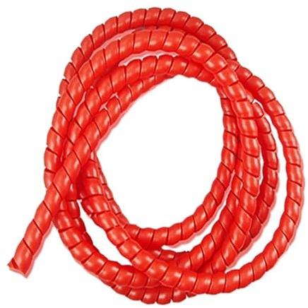 Spiral Wickeln 2 Meter Pipe Wire Protective Sleeve 8mm 10mm 12mm 14mm 16mm Spiral Wrap Sleeving Tube Flame Retardant Cable Sleeves Band Winding Schlauch Abdeckung(Color:Red,Size:10mm inside diameter)