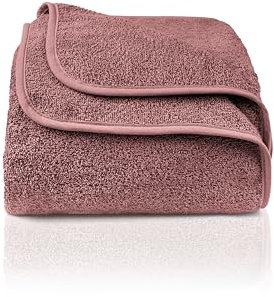 LAYNENBURG Premium Frottee Decke 150x200 cm - 100% Baumwolle - Dünne & Leichte Sommerdecke - Baumwolldecke als Sofa- & Bettdecke - Frottierdecke & Kühlende (Altrosa)
