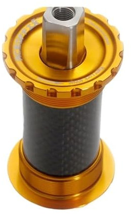 GFDSGRE Movimento Centrale Perno Quadro Movimento Centrale in Titanio 119mm for Bici Movimento Centrale Conico Quadrato filettato Movimento Centrale MTB(Gold)