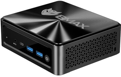 BMAX Mini PC АMD Ryzen 7 5825U(8C/16T, jusqu'à 4,5 GHz), 16Go DDR4 512Go NVMe SSD Mini Ordinateur de Bureau WiFi 6, 4K UHD Triple écran, avec VESA, HDMI Type-C DP, pour école/Bureau