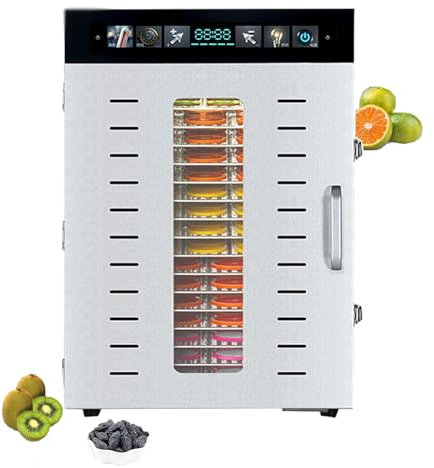 forplubossmmp Deshidratadores De Alimentos | Máquina Secadora De Frutas Y Carne | Máquina Secadora De Alimentos De Acero Inoxidable De 16/20 Capas | Máquina Deshidratadora De Alimentos,16-Layer