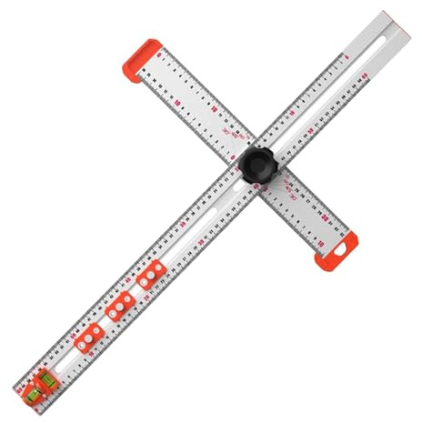 Regla De Posicionamiento De Taladro 4 En 1, Regla De Carpintería Con Escuadra En T, Regla De Posicionamiento De Taladro Con Escuadra En T, Escuadra En T Con Niveles De Burbuja De 60 Cm