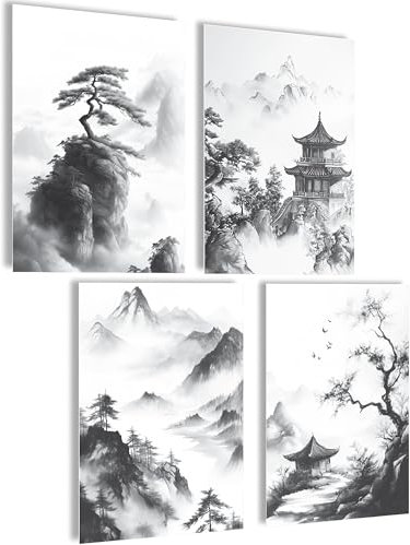 mojoliving Japan Poster Japan Deko Japanische Deko Aesthetic Bilder Anime Japanische Bilder Anime Poster Wohnzimmer Geschenk (Japan Gemälde)