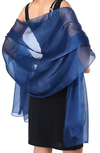 YKDLLF Bufanda Mujer Chales y envolturas Pañuelo Seda Mantón Moda Chal Estolas Fular Boda Fiesta Pañuelo Cuello Mujer Fulares para Elegante Foulard Bufanda Grande Primavera (azul)