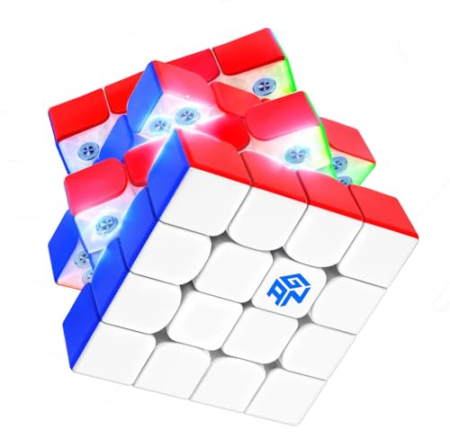 GAN 4x4 Zauberwürfel, Magnetisch Speed Cube, Puzzle Toy, 460 M V2 Frosted | Speedcube mit Omni-Magnetisches Design (160 Magnete), Leicht & Präzise, für Anfänger und Fortgeschrittene, Frosted