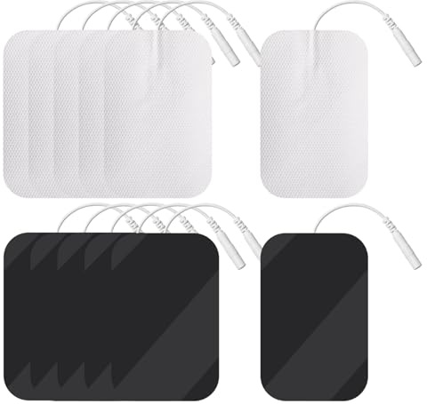 10 TENS Elektroden Pads 6x9 cm Wiederverwendbare Klebeelektroden zur Linderung von Muskel, 2mm Steckanschluss