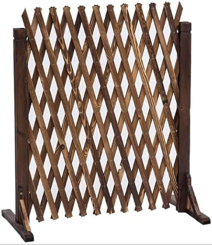 ABBNIA Clôture de Jardin Extensible en Bois, Grille de Jardin autoportante, clôture de pelouse, Balcon, Patio, Panneaux décoratifs en Bois pour l'extérieur