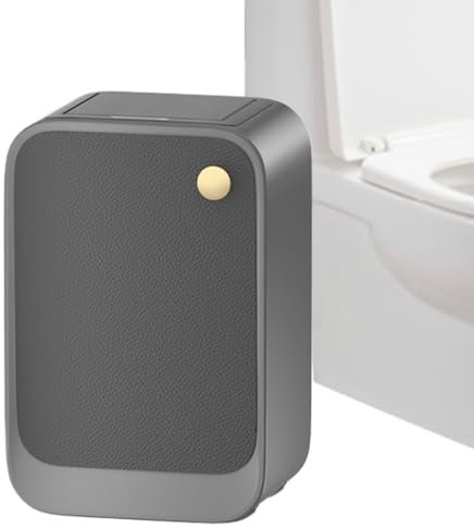yakermur Poubelle à capteur - Avec couvercle automatique - 20 l - Poubelle à ouverture latérale - Poubelle électrique à jambes hautes - Pour la maison, le lieu de travail, la terrasse, le dortoir, la