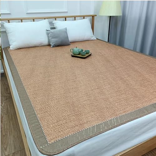 YQMHEZ Estera de Dormir Verano, Colchoneta de Bambú, Colchoneta Plegable Bambú Doble Cara para Cama, Colchoneta con Aire Acondicionado, para el Suelo del Dormitorio(135x190cm)