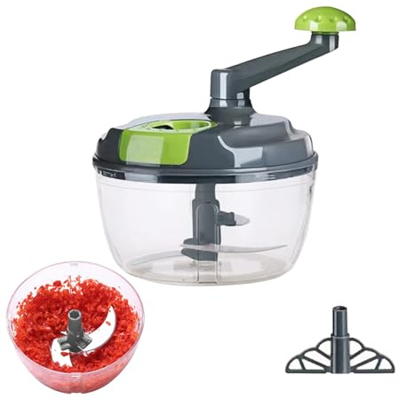 Tritatutto manuale, robot da cucina a manovella,Processore vegetale rapido multifunzionale - Tritatutto a manovella con impugnatura pieghevole con manovella, per verdure, carne, frutta