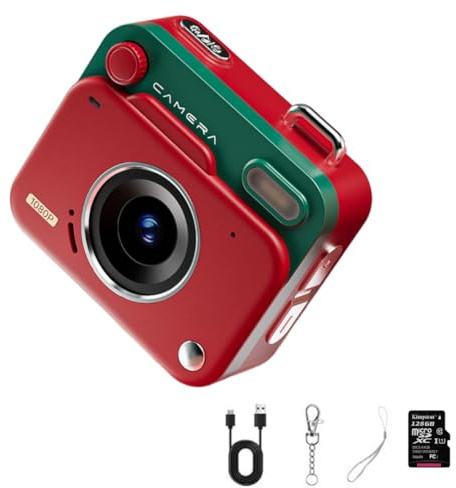 Mini cámara digital 1080P HD Retro CCD fotografía videocámara con pantalla IPS de 1.77 pulgadas, 8000 x 6000 fotos de alta resolución, cámara compacta portátil de bolsillo para estudiantes, viajes