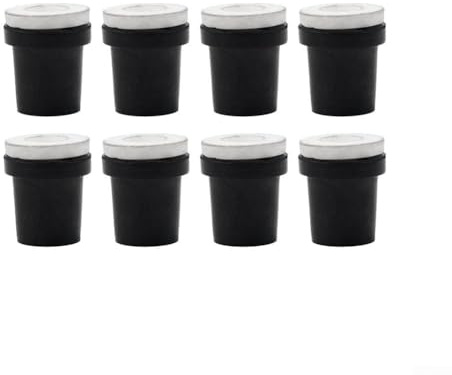 8pcs Sandblaster Nozzles 2-3.5mm Ceramic Sandblast Tips for 5 Gallon Sandblasting Tanks Replacement Parts Black White Plastic Material