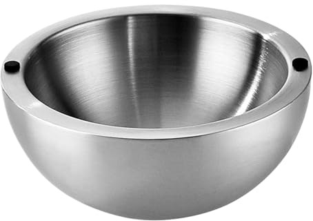 Wuyooprt Bol De Service Réfrigéré - Serveur Froid De Fête En Acier Inoxydable | Bol Isotherme pour Sauces Guacamole Buffet Fêtes et Rassemblements