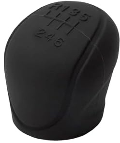 HattusaShield Funda Antideslizante Palanca de Marcha Coche 6 Velocidades, Protector de Silicona Pomo Adherente, Pomo Palanca de Cambios Universal(Negro)