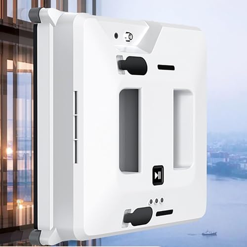 Automatic Window Cleaning Robot, 3000Pa Powerful Smart Window Cleaner with Dual Water Spray, Remote Control, Intelligent Path Planning, for Indoor and Outdoor High Windows