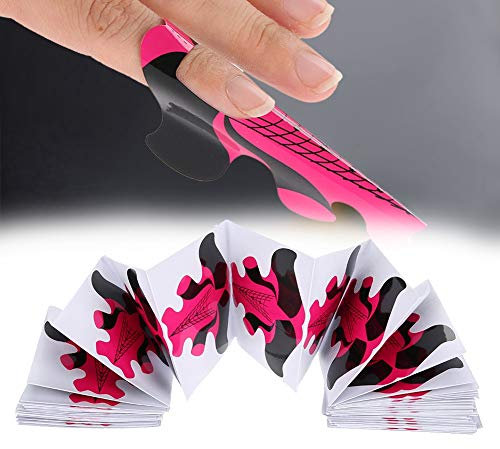 100 Pezzi Unghie ricostruzione allungamento unghie, Extension model for professional nail Rotolo Cartine gel unghie cartine adesivi Moduli Del Chiodo Per l'estensione Della Nail Art in Gel UV Acrilico