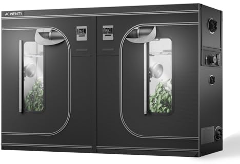 AC Infinity CLOUDLAB 816, 300x150x200cm Advance Tienda de campaña de cultivo más gruesa de 2,5cm con lienzo de mylar de diamante 2000D de mayor densidad soporte de controlador para cultivo hidropónico