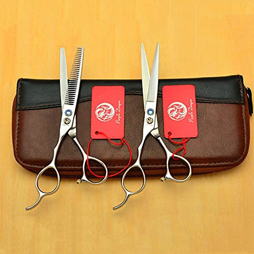 XJST Linkshänder-Friseur-Schere-Set, Professioneller Friseur Friseur, Texturing Salon Razor Edge Scissor, Für Friseur, Salon, Zuhause, Leicht Und Scharf,6.0 Inch