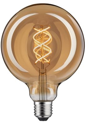 Paulmann 28869 LED Lampe 1879 Globe 125 Filament Warmweiß 230lm 4 Watt dimmbar Gold Vintage 1800 K E27 Leuchtmittel